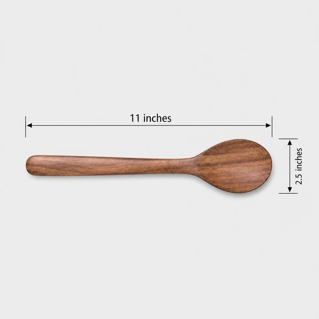 AMFAHN Premium Wooden Spoon – Natural Handcrafted Kitchen Serving Spoon