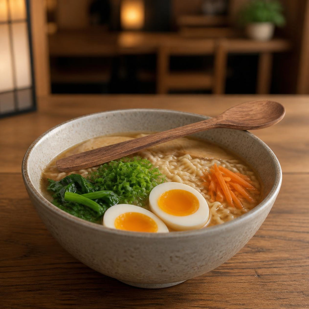 AMFAHN Premium Wooden Spoon – Natural Handcrafted Kitchen Serving Spoon